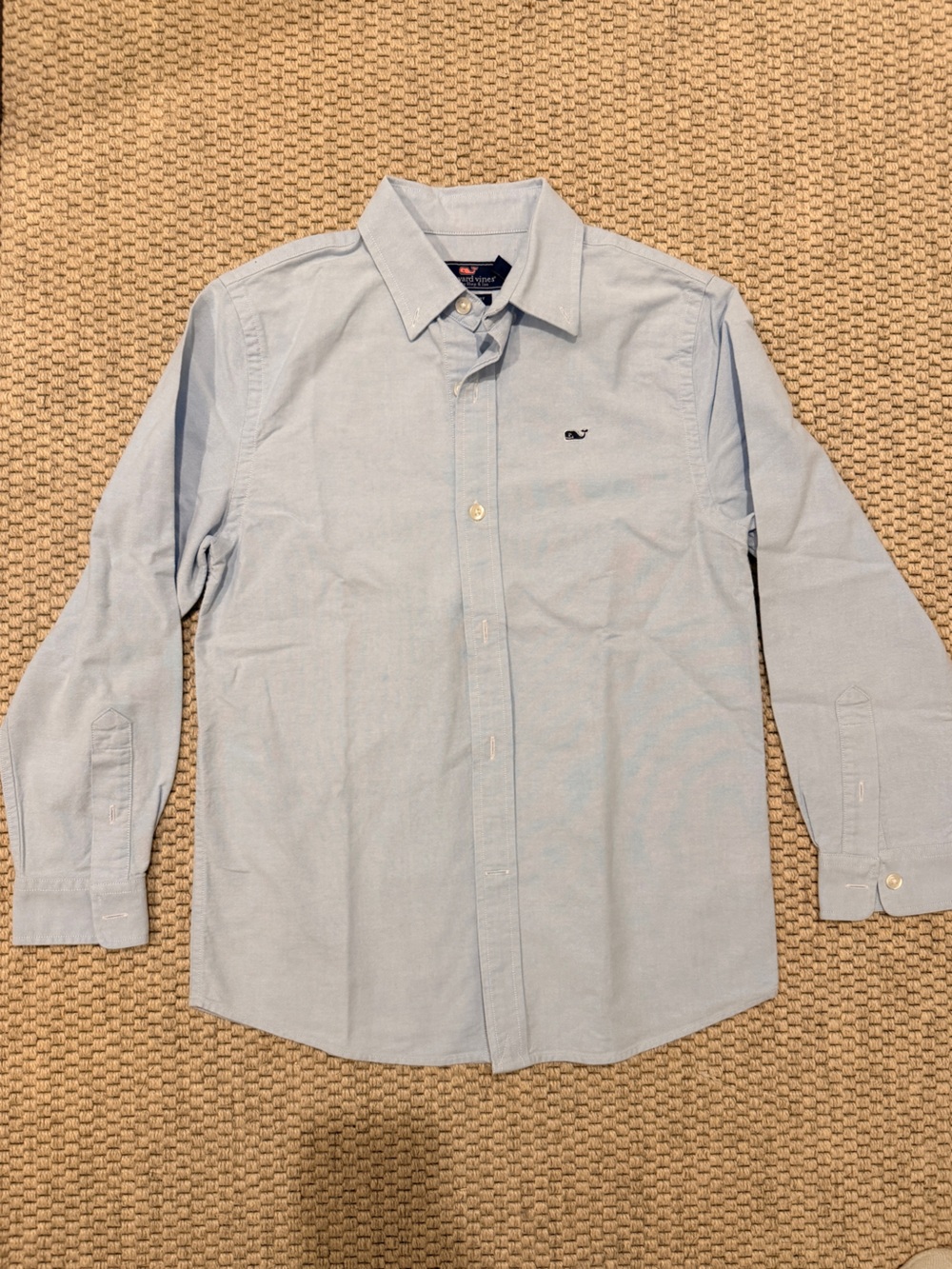 Vineyard Vines Light Blue Button-Down Oxford Shirt boys size Small 8-10